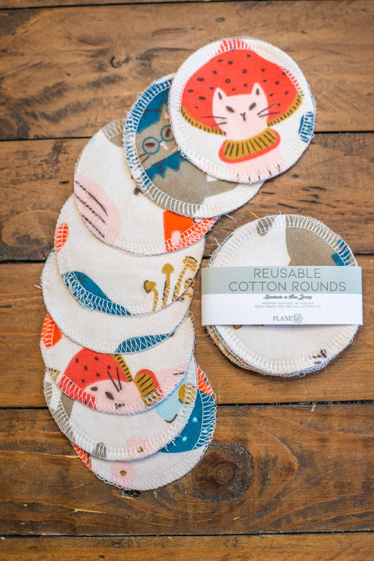 Cotton Rounds - Mushroom Cats