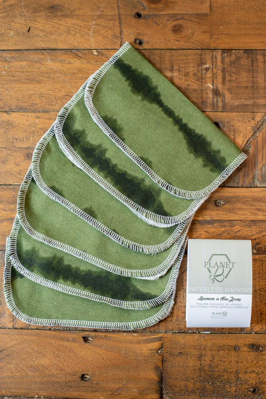 Paperless Napkins - Green Tie Dye