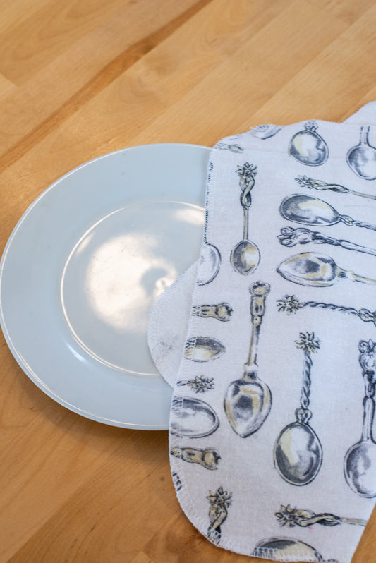 Paperless Napkins - Silver Spoons
