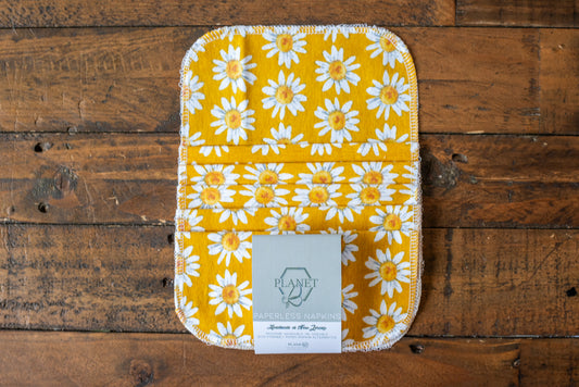 Paperless Napkins - 1,000 Yellow Daisies