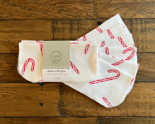 Paperless Napkins - Candy Cane Toss
