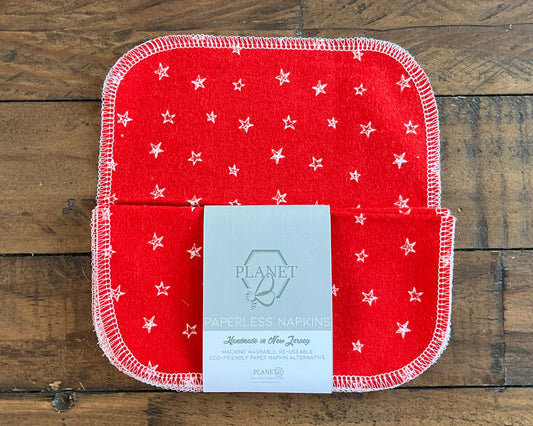 Paperless Napkins - Red Stars