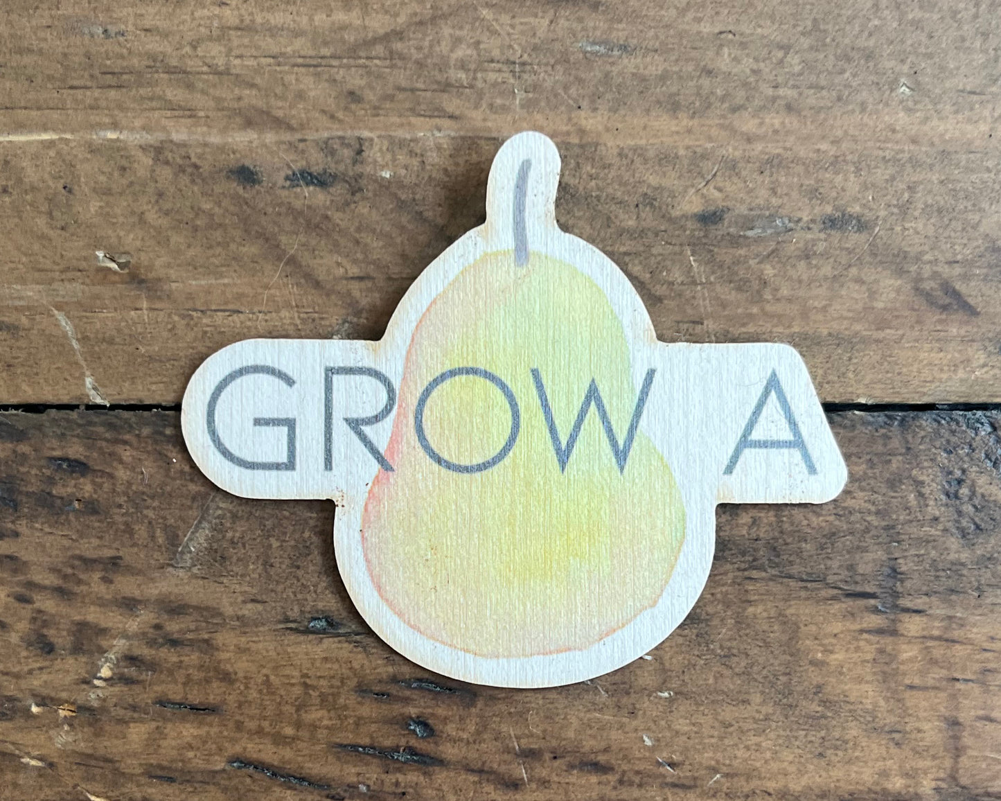 Wooden Art Sticker - Grow a Pear