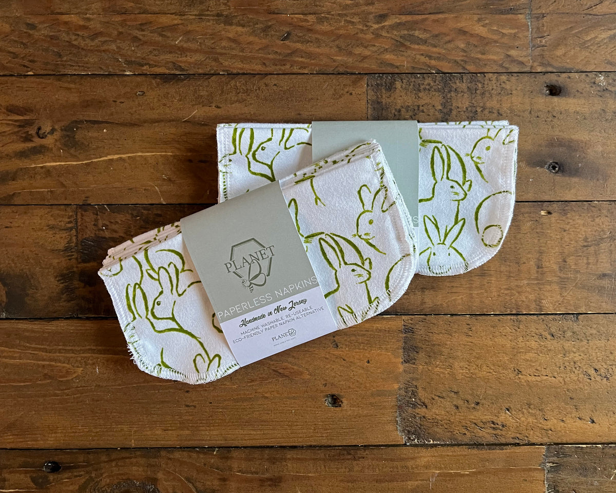Paperless Napkins - White Rabbits