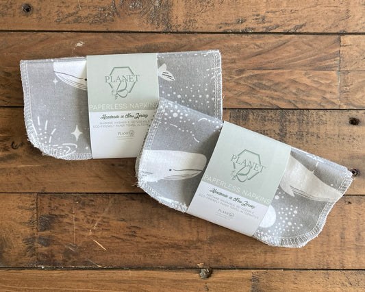 Paperless Napkins - Whales in Space