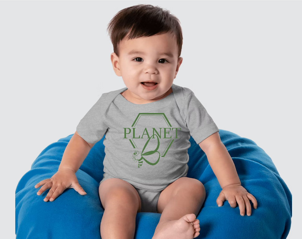 Short Sleeve Baby Bodysuit - Planet B