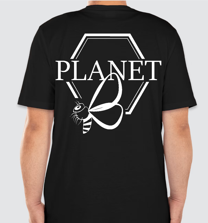 Organic Cotton Short Sleeve Tee - Planet B Left Chest Graphic