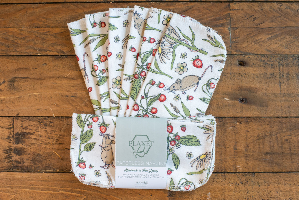 Paperless Napkins - Strawberry Mice