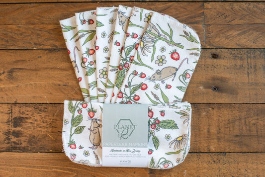 Paperless Napkins - Strawberry Mice