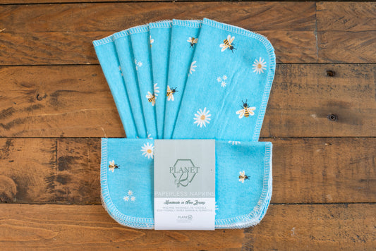 Paperless Napkins - Bees & Daisies