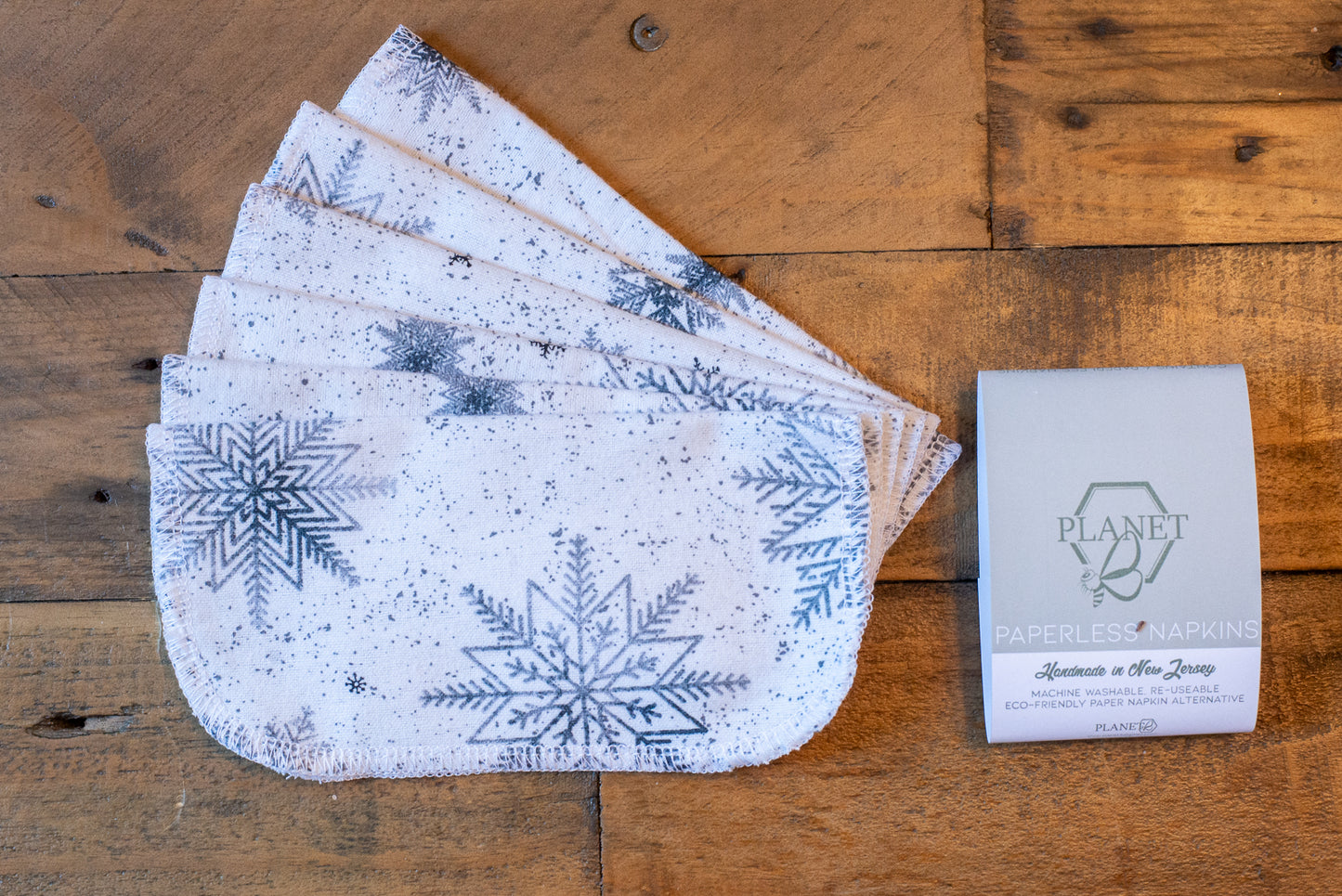 Paperless Napkins - White Snowflake