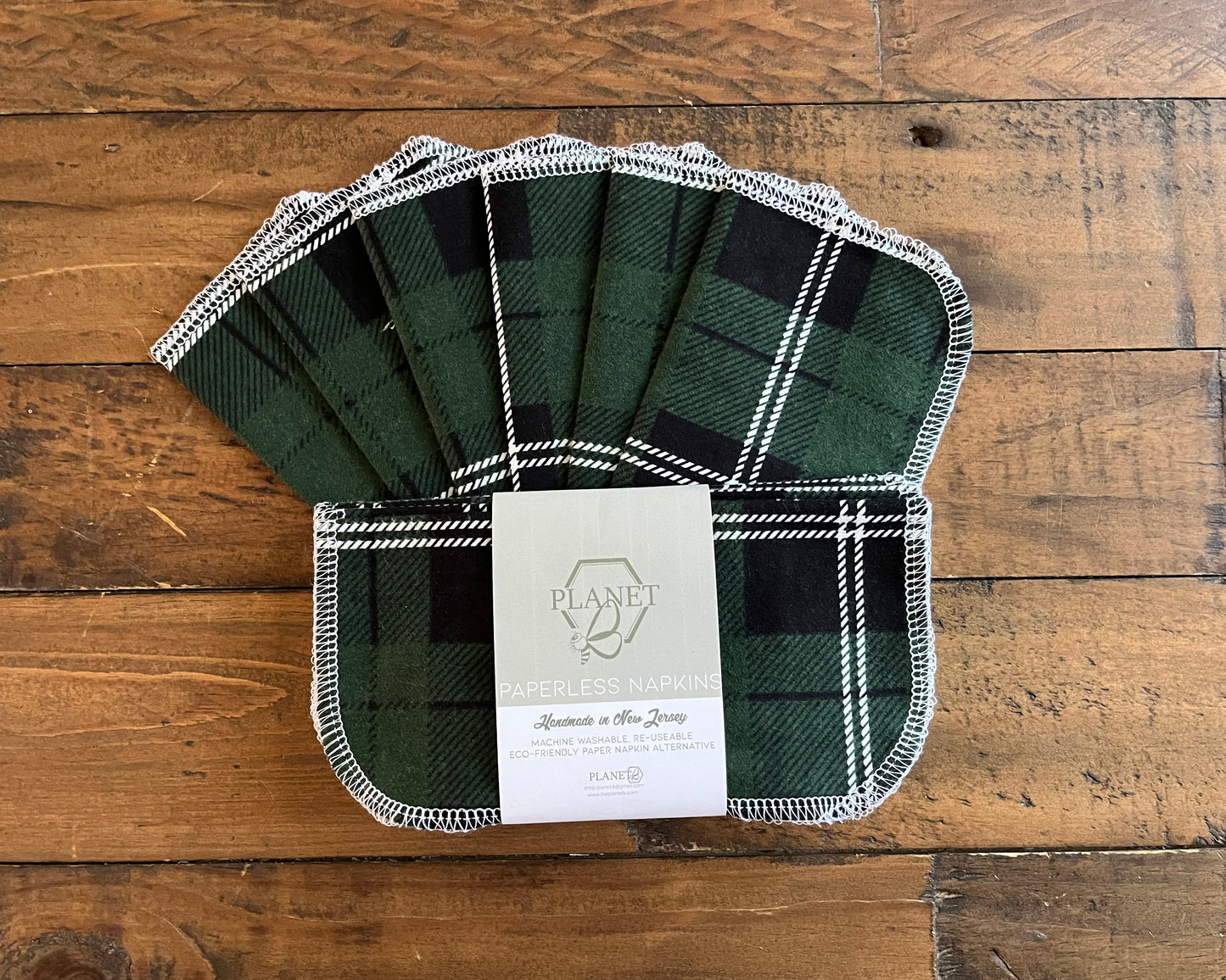 Paperless Napkins - Green Plaid