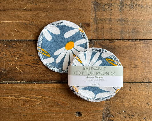 Cotton Rounds - Blue Daisies