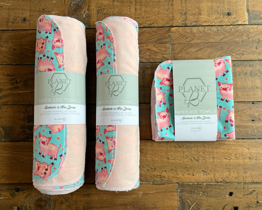 Paperless Towels - Playful Piggies