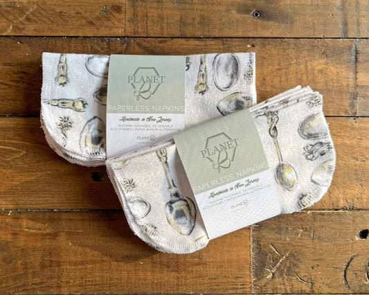 Paperless Napkins - Silver Spoons