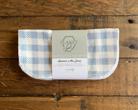 Paperless Napkins - Blue Gingham