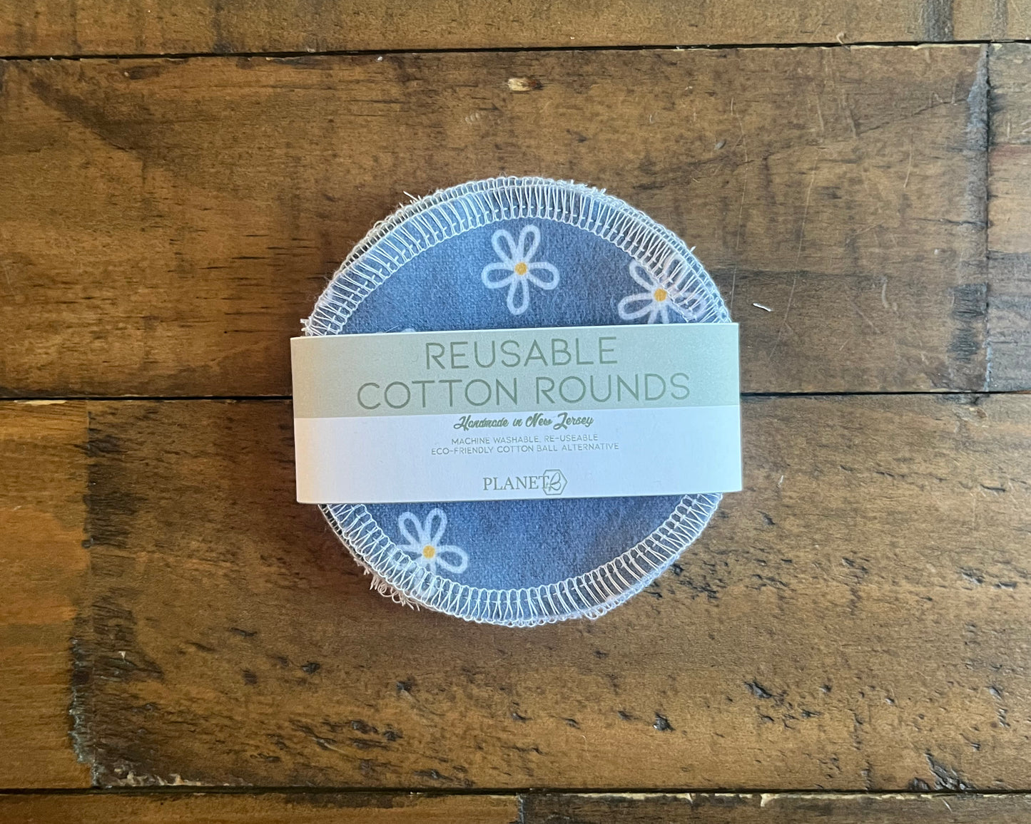 Cotton Rounds - Denim Daisies
