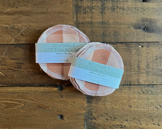 Cotton Rounds - Mocha Check