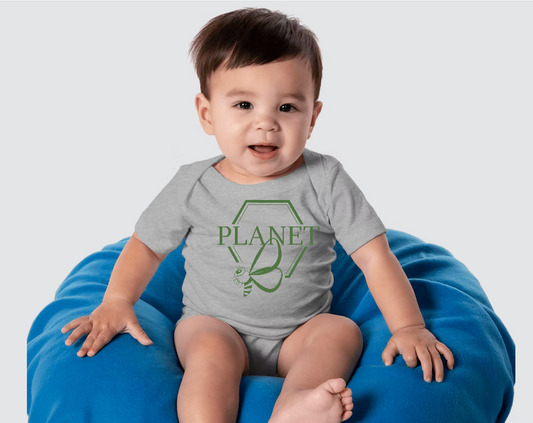 Short Sleeve Baby Bodysuit - Planet B