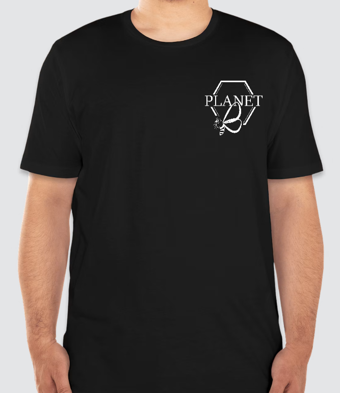 Organic Cotton Short Sleeve Tee - Planet B Left Chest Graphic