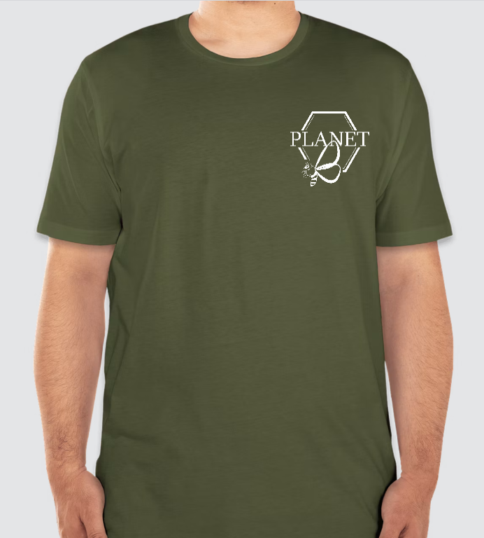 Organic Cotton Short Sleeve Tee - Planet B Left Chest Graphic