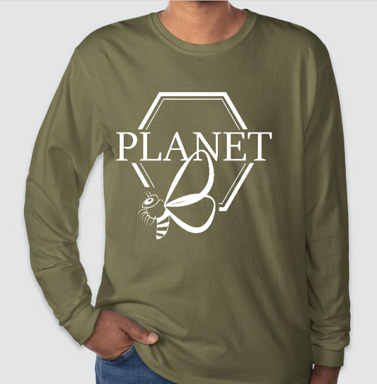 Long Sleeve Tee - Planet B Center Front Graphic